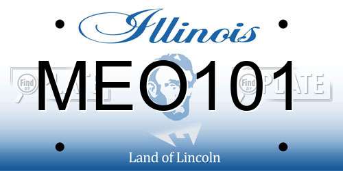 MEO101 Illinois License Plate