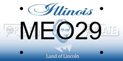 MEO29 Illinois License Plate