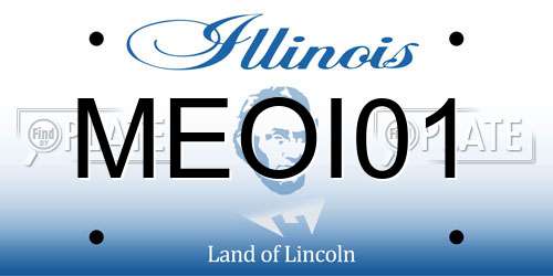MEOI01 Illinois License Plate