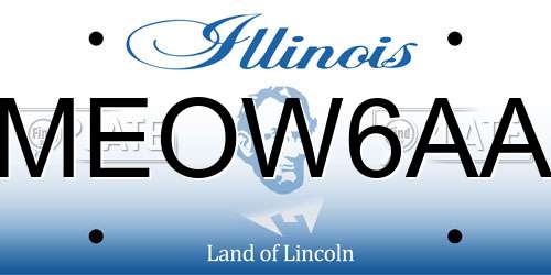 MEOW6AA Illinois License Plate