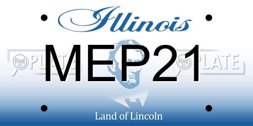 MEP21 Illinois License Plate