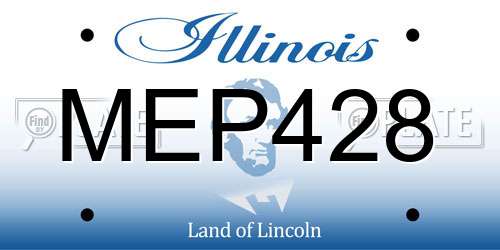 MEP428 Illinois License Plate