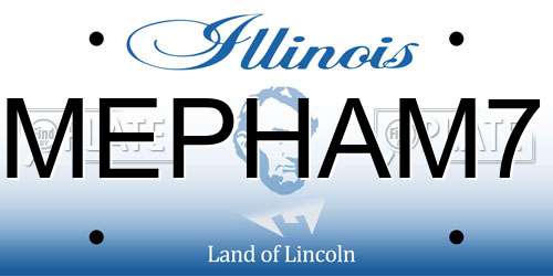 MEPHAM7 Illinois License Plate