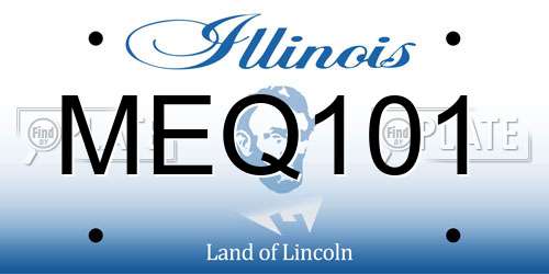 MEQ101 Illinois License Plate