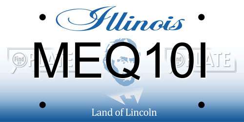 MEQ10I Illinois License Plate