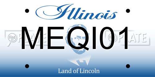 MEQI01 Illinois License Plate