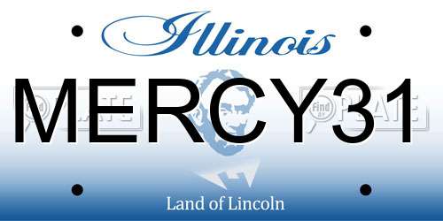 MERCY31 Illinois License Plate