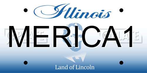 MERICA1 Illinois License Plate