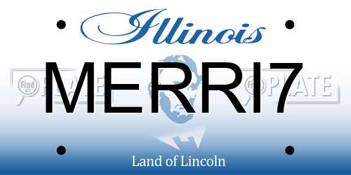MERRI7 Illinois License Plate