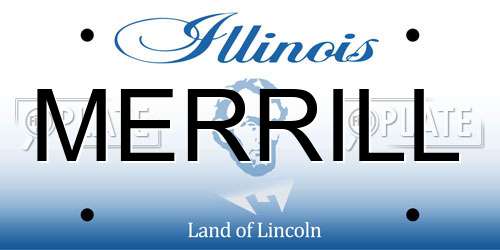 MERRILL Illinois License Plate