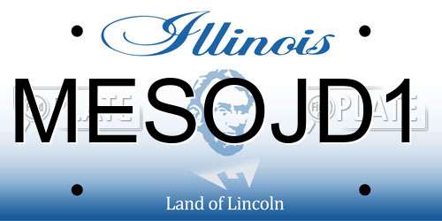 MESOJD1 Illinois License Plate