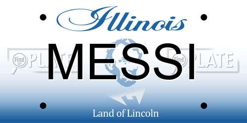 MESSI Illinois License Plate