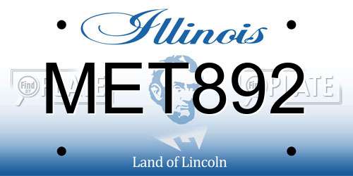 MET892 Illinois License Plate