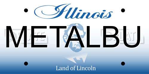 METALBU Illinois License Plate