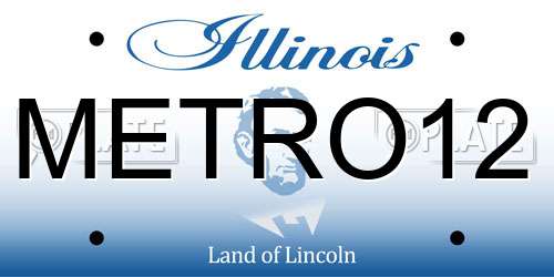 METRO12 Illinois License Plate