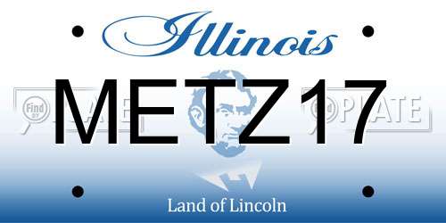 METZ17 Illinois License Plate