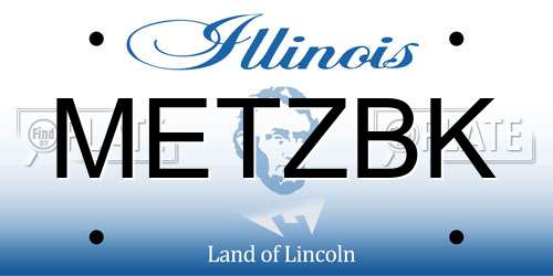 METZBK Illinois License Plate