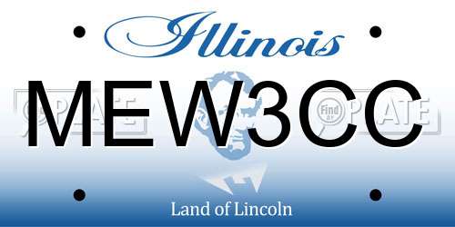 MEW3CC Illinois License Plate