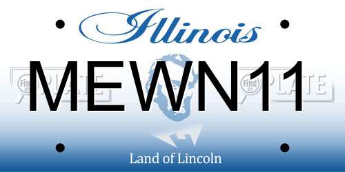 MEWN11 Illinois License Plate