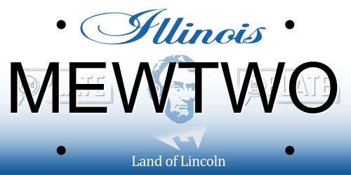 MEWTWO Illinois License Plate