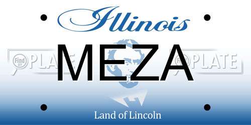 MEZA Illinois License Plate