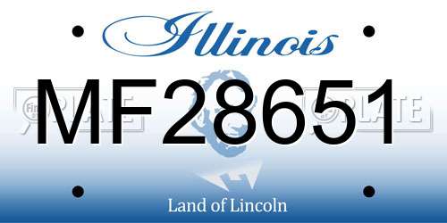 MF28651 Illinois License Plate