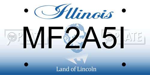 MF2A5I Illinois License Plate