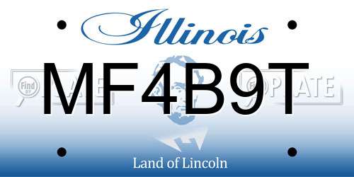 MF4B9T Illinois License Plate