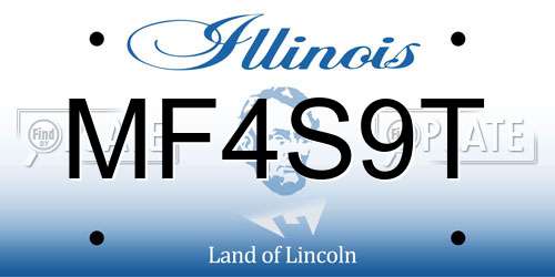 MF4S9T Illinois License Plate