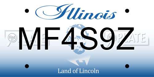 MF4S9Z Illinois License Plate