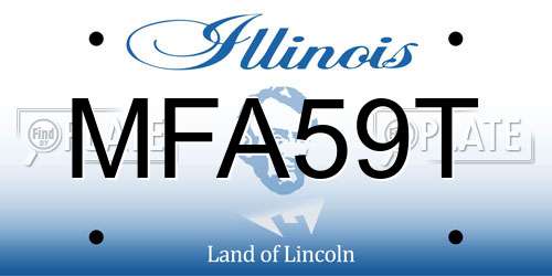 MFA59T Illinois License Plate