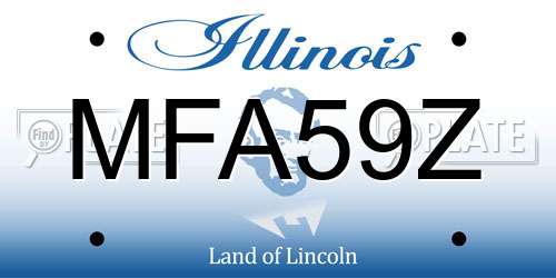 MFA59Z Illinois License Plate