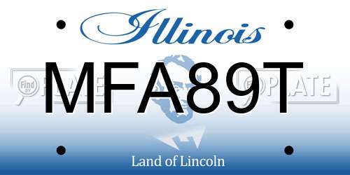 MFA89T Illinois License Plate