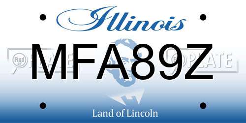 MFA89Z Illinois License Plate