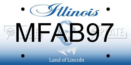 MFAB97 Illinois License Plate
