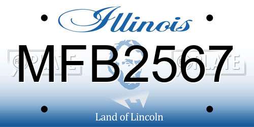 MFB2567 Illinois License Plate