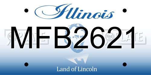 MFB2621 Illinois License Plate