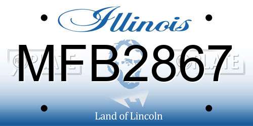 MFB2867 Illinois License Plate
