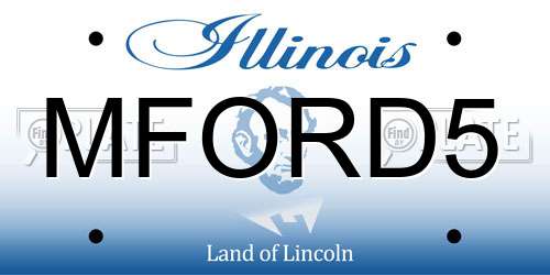 MFORD5 Illinois License Plate