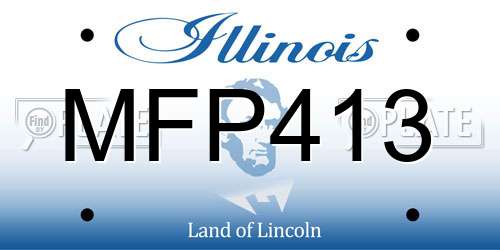 MFP413 Illinois License Plate