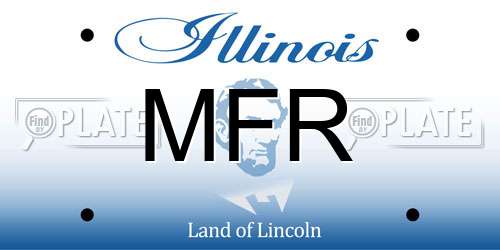 MFR Illinois License Plate