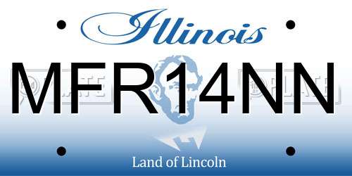 MFR14NN Illinois License Plate