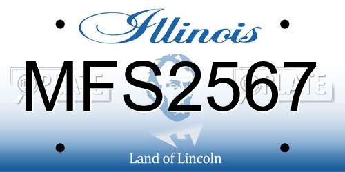 MFS2567 Illinois License Plate