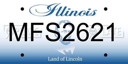 MFS2621 Illinois License Plate