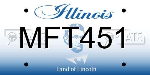 MFT451 Illinois License Plate
