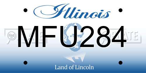 MFU284 Illinois License Plate