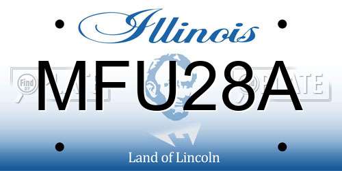 MFU28A Illinois License Plate