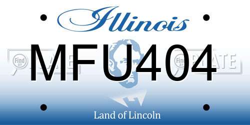 MFU404 Illinois License Plate