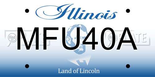 MFU40A Illinois License Plate