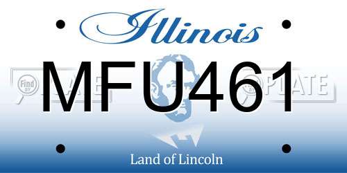 MFU461 Illinois License Plate
